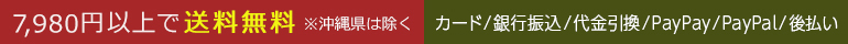 送料無料　決済方法案内